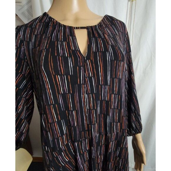 Apt. 9 dress office stretchy knit Colorful XL Shift Professional keyhole chic - Picture 7 of 15